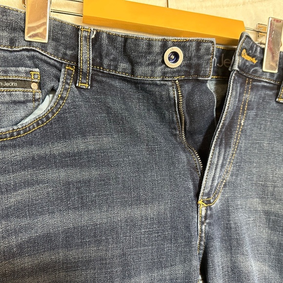 Calvin Klein Men's Jeans Dark Blue Straight 34 X 32 Like New - Picture 3 of 8